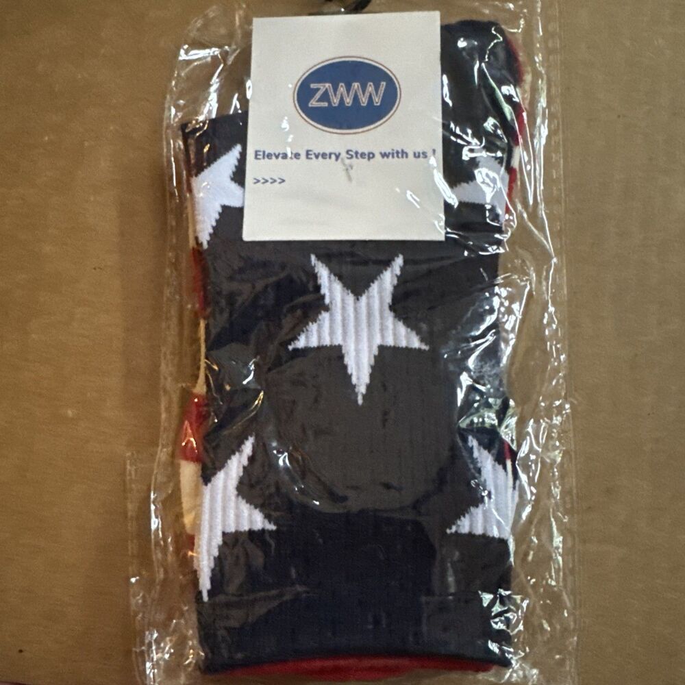 Red White And Blue Socks With Stars And Strips New Size 6-11